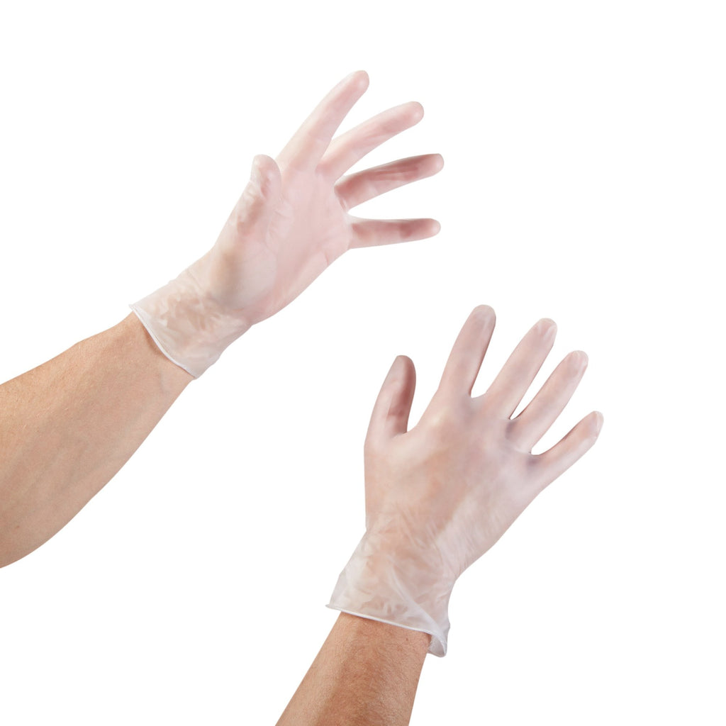 McKesson Vinyl Exam Glove, Medium, Clear 14-116