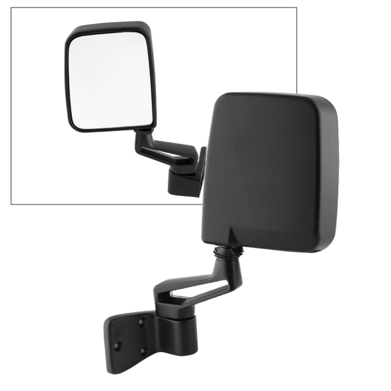 SPYDER Xtune Jeep Wrangler 87-02 OE Mirror Black Manual Left MIR-25001-222-M-L 9935060