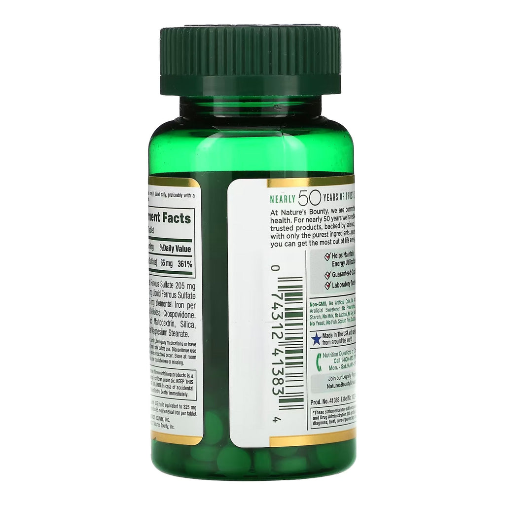 Nature's Bounty® Iron Mineral Supplement 07431241383