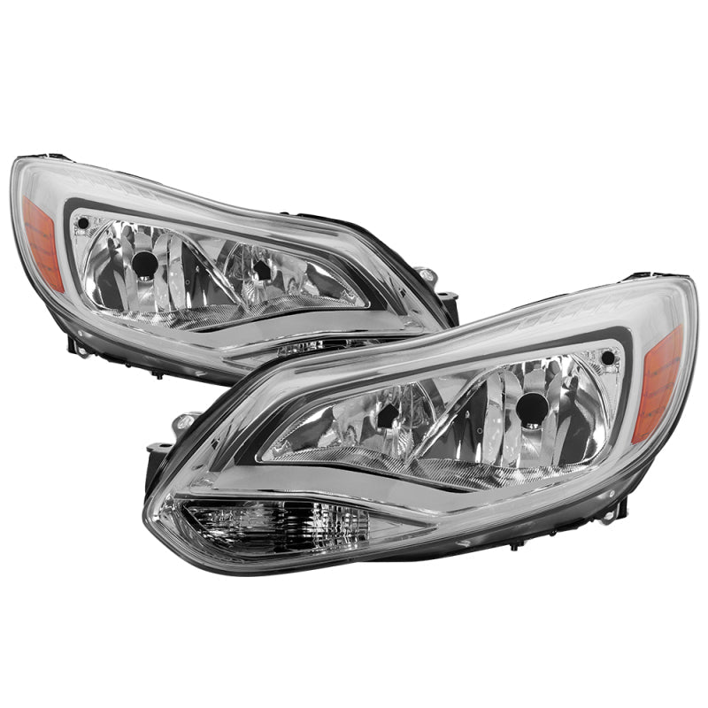 SPYDER xTune Ford Focus 2012-2014 Halogen Only OEM Style Headlights - Chrome HD-JH-FFOC12-AM-C 9037344