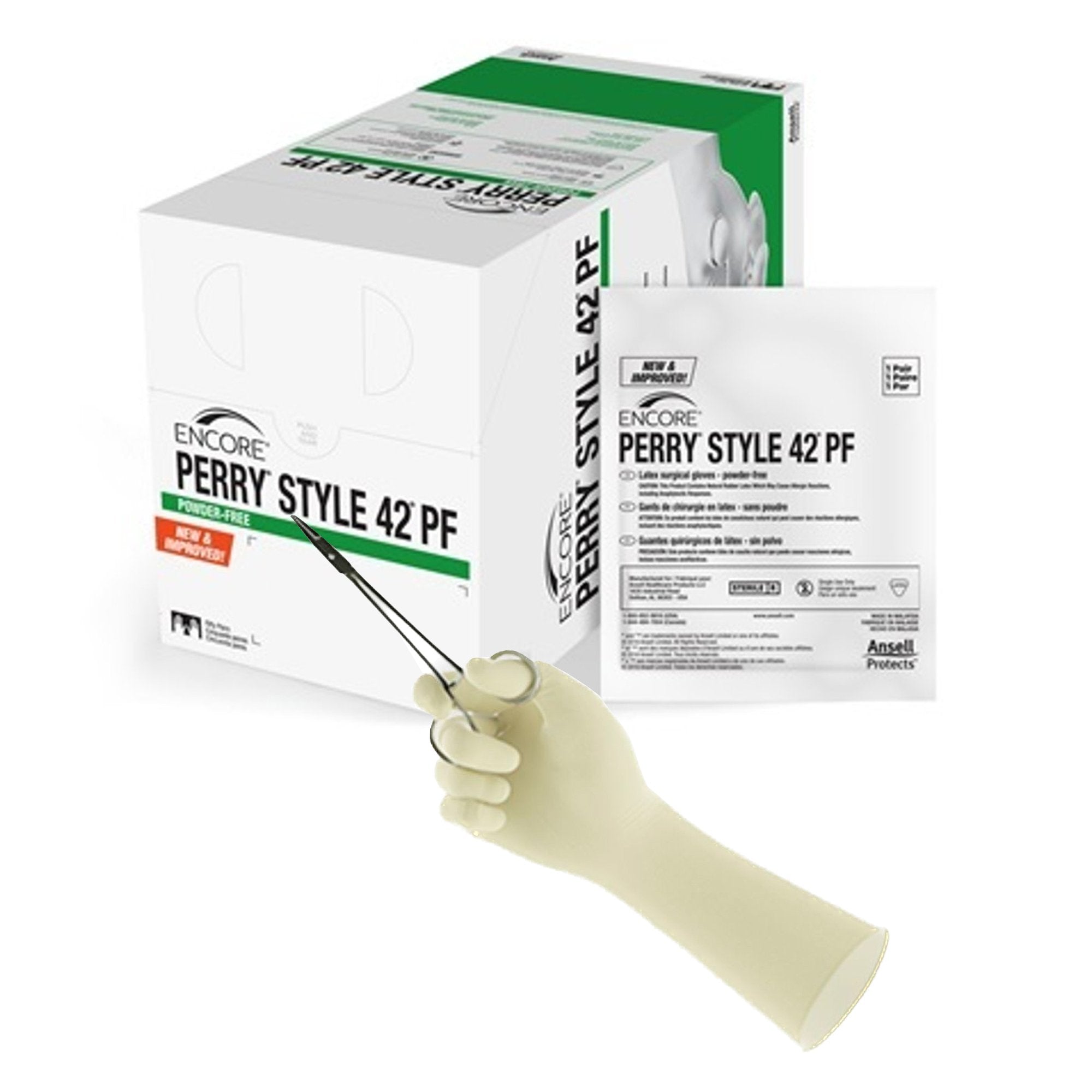 Encore® Perry® Style 42® PF Latex Surgical Glove, Size 7.5, Natural 5711104PF