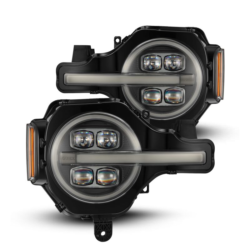 AlphaRex 21-23 Ford Bronco NOVA LED Projector Headlights Black 880260 *Discontinued