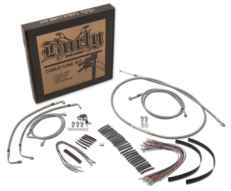 Burly Brand Burly Bradn Control Kit 15in Bagger / 16in Louie B Bar - Stainless Steel B30-1279