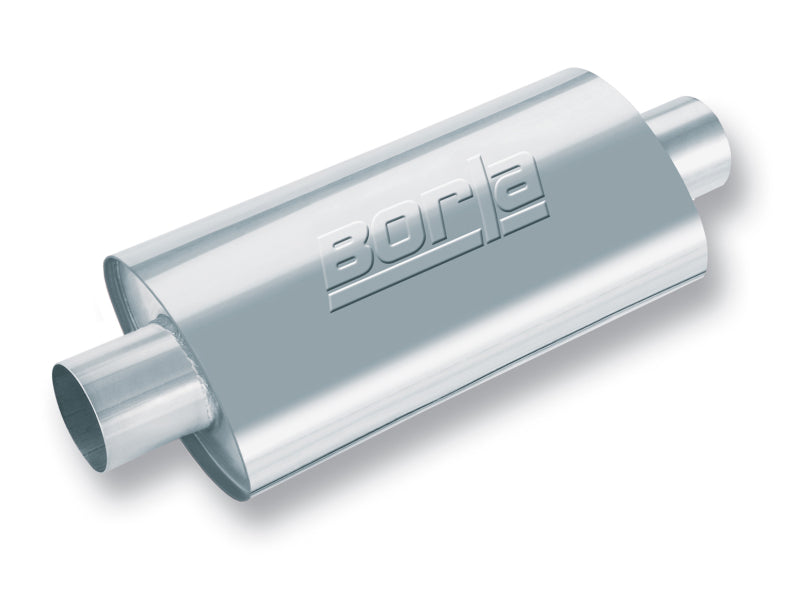 Borla XR-1 Racing Sportsman 2 1/2 inch Outlet / 2 1/2 inch Inlet 16in Case Oval Muffler 40942