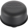 Ford Racing Black Crinkle Finish Breather Cap w/ Ford Racing Logo - Twist Type 302-216