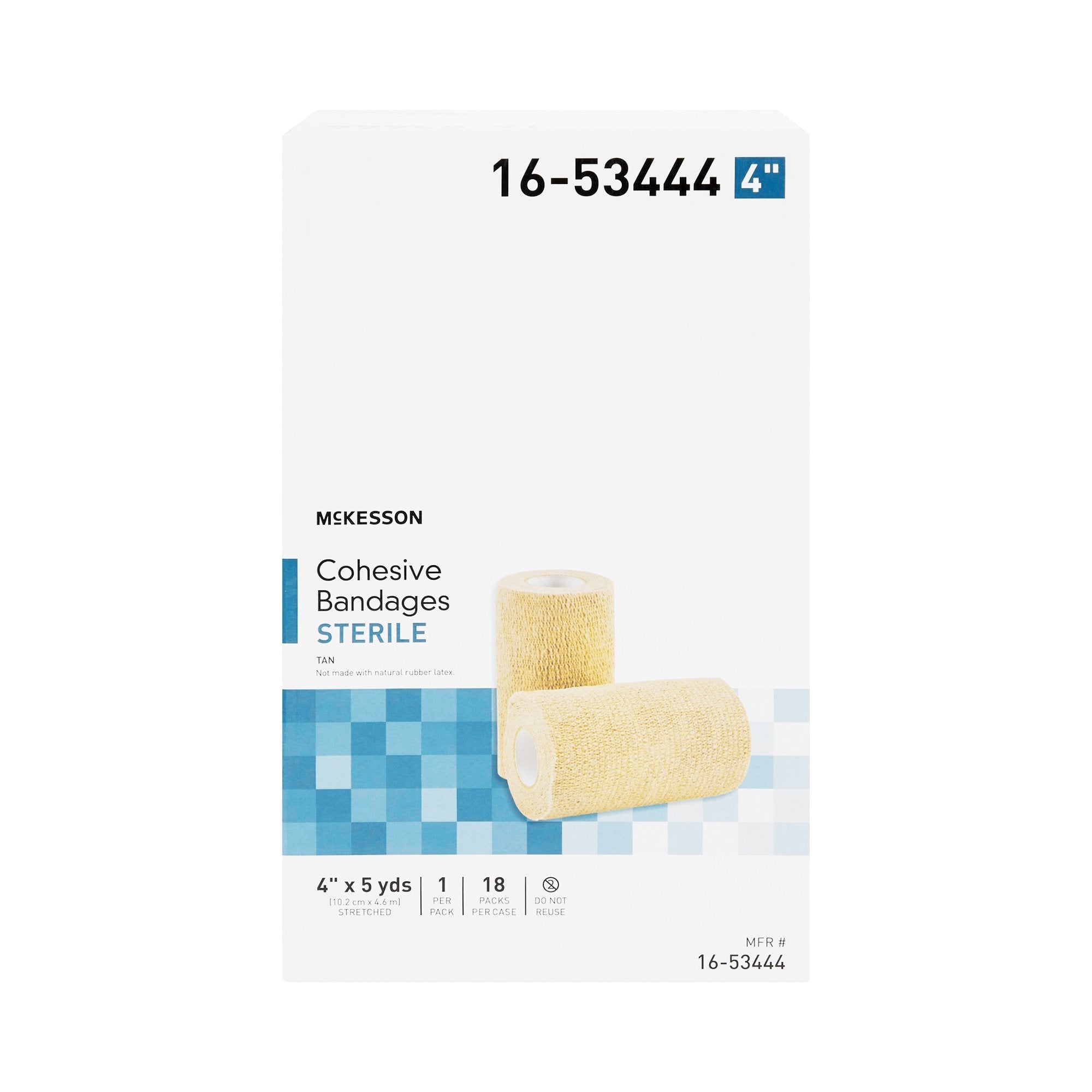 McKesson Self-adherent Closure Cohesive Bandage, 4 Inch x 5 Yard 16-53444
