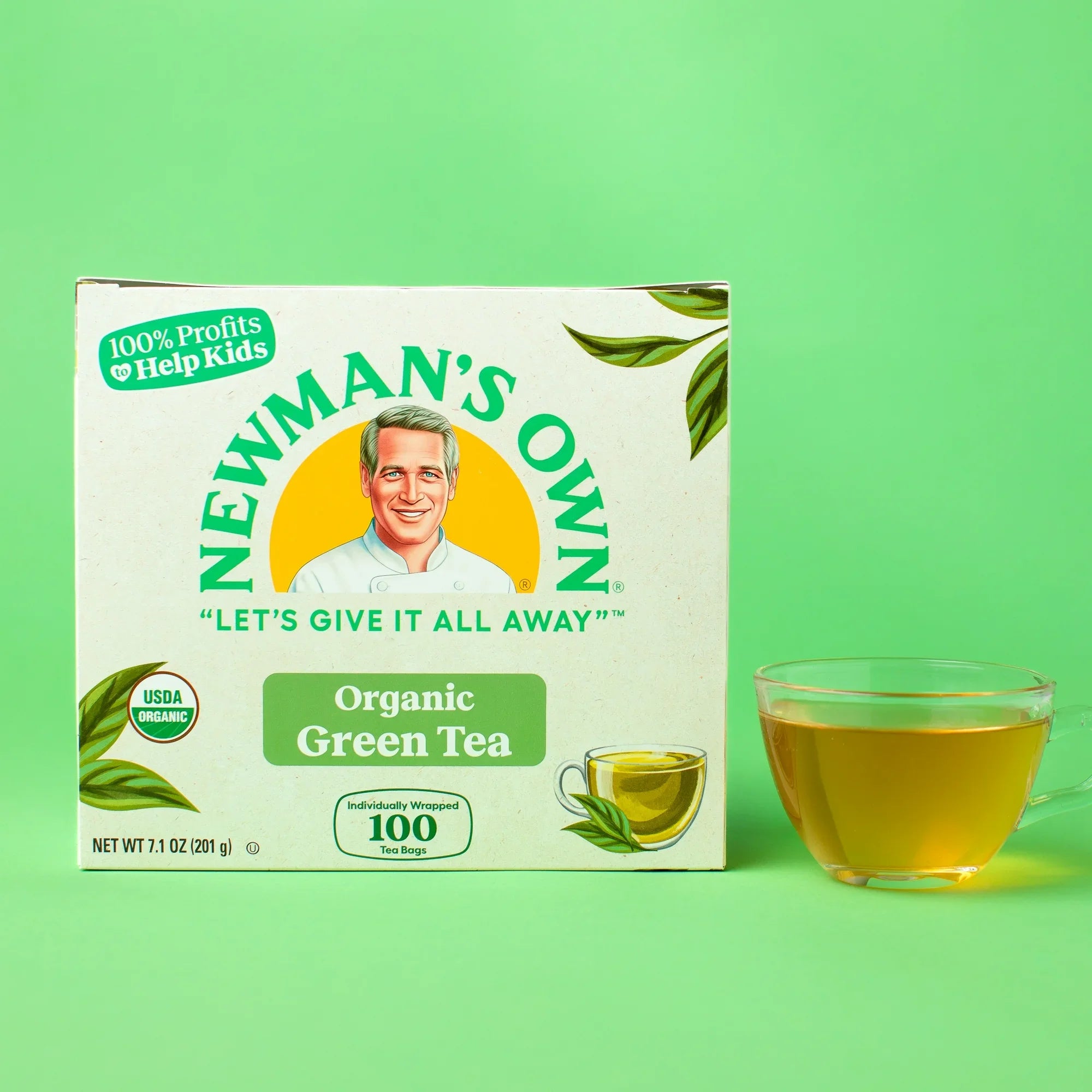 Newman's Own Organics 100% Pure Green Tea Bags (Pack of 5)