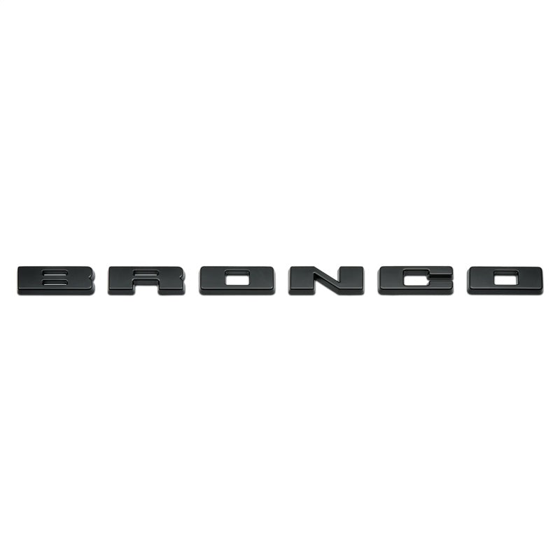 Ford Racing 2021+ Bronco Grille Lettering Overlay Kit - Black M-1447-BLMB