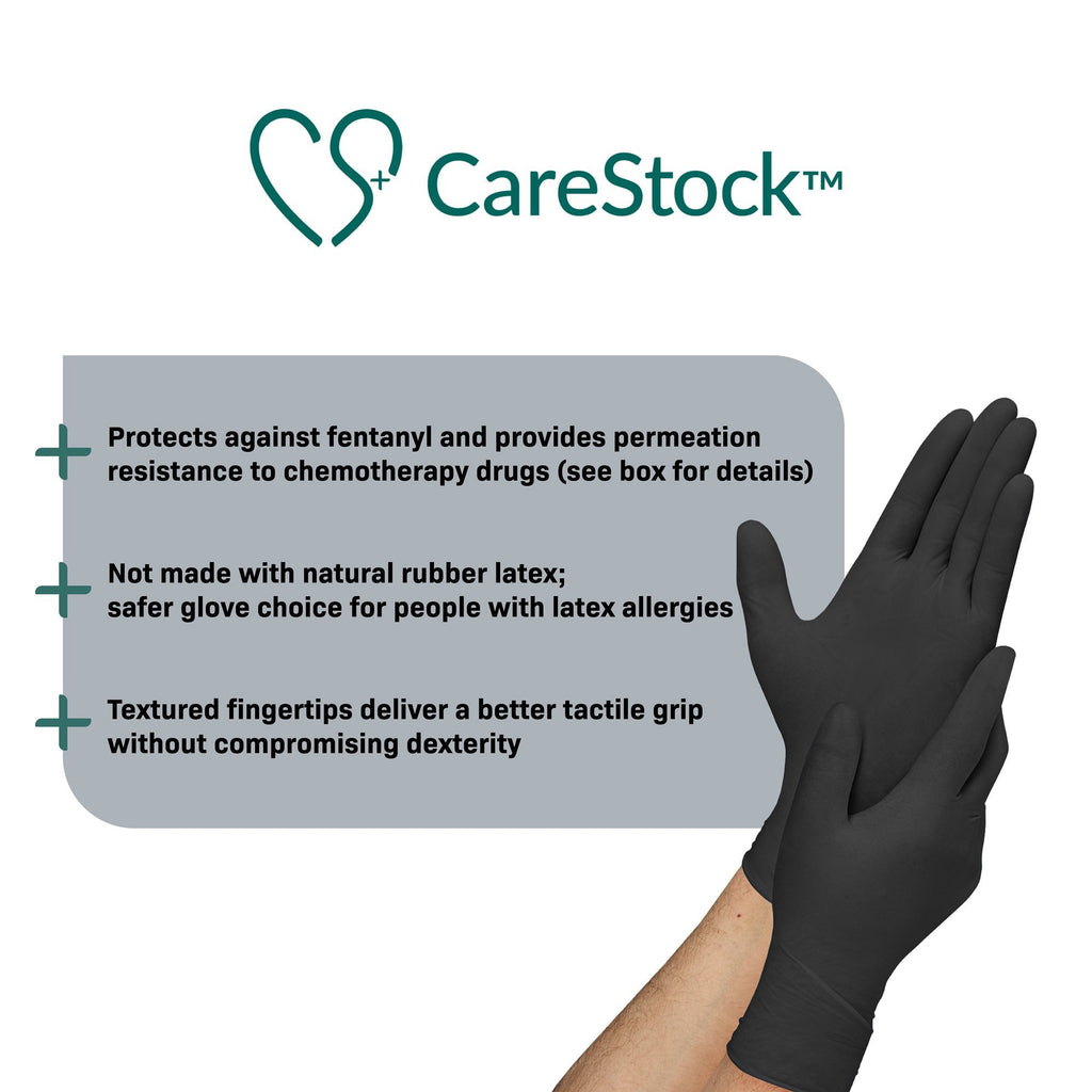 CareStock™ Nitrile Exam Glove, Extra Large, Black CS2778