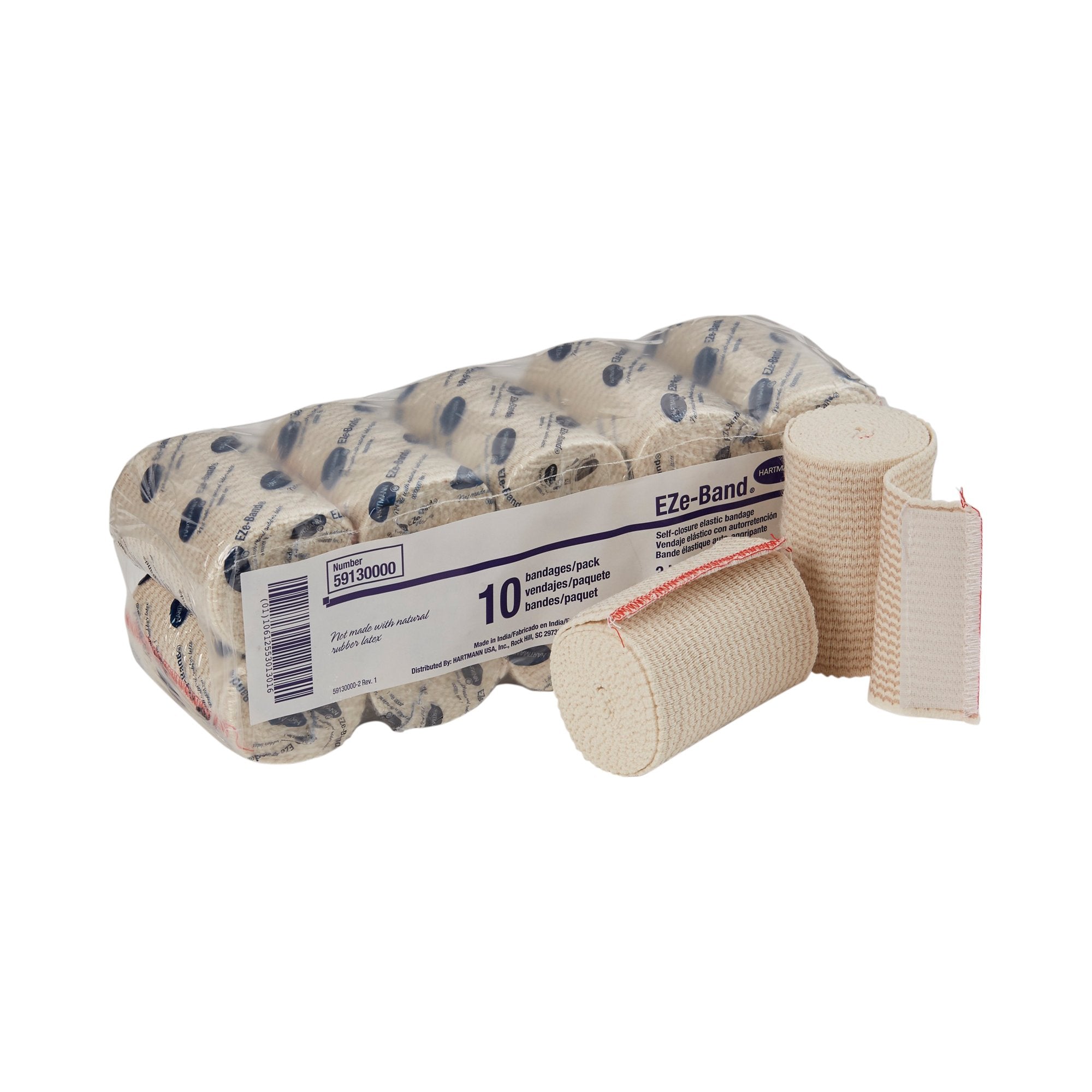 EZe-Band® LF Double Hook and Loop Closure Elastic Bandage, 3 Inch x 5 Yard 59130000