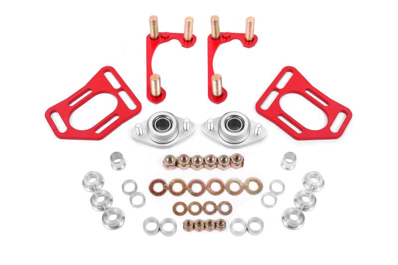 BMR Suspension BMR 90-93 Fox Mustang Caster Camber Plates - Red WAK731R