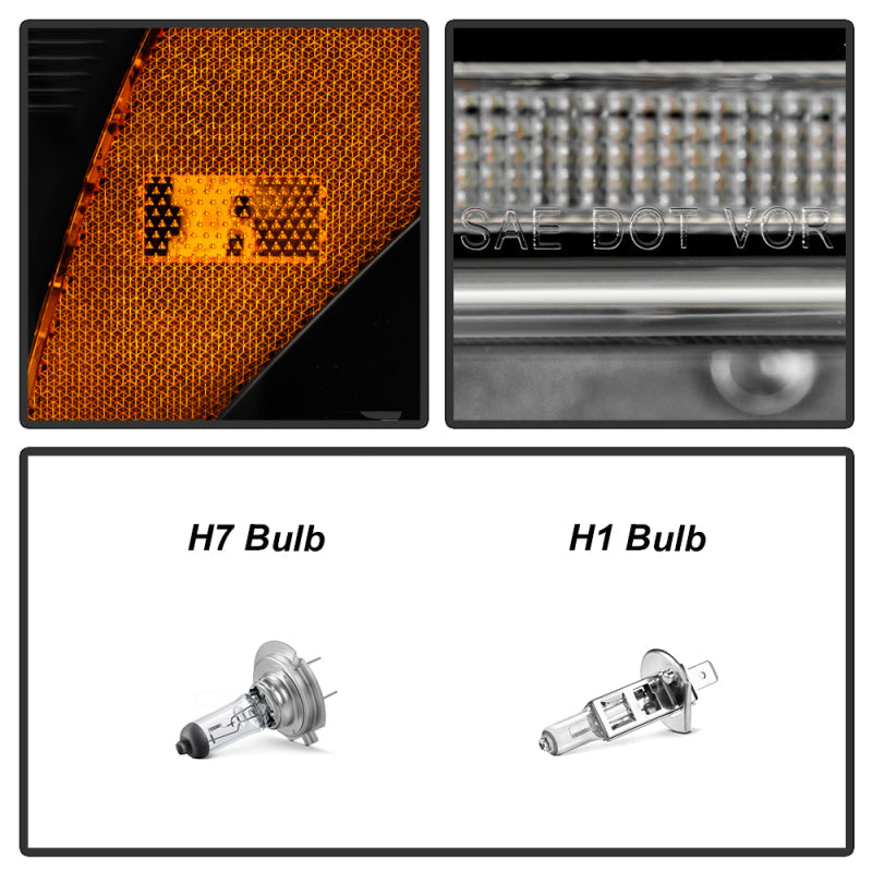 SPYDER Signature 20-22 Ford F250/F350 (Halogen) Proj. Headlights - Black (PRO-YD-FS20HALSI-SEQ-BK) 5088628