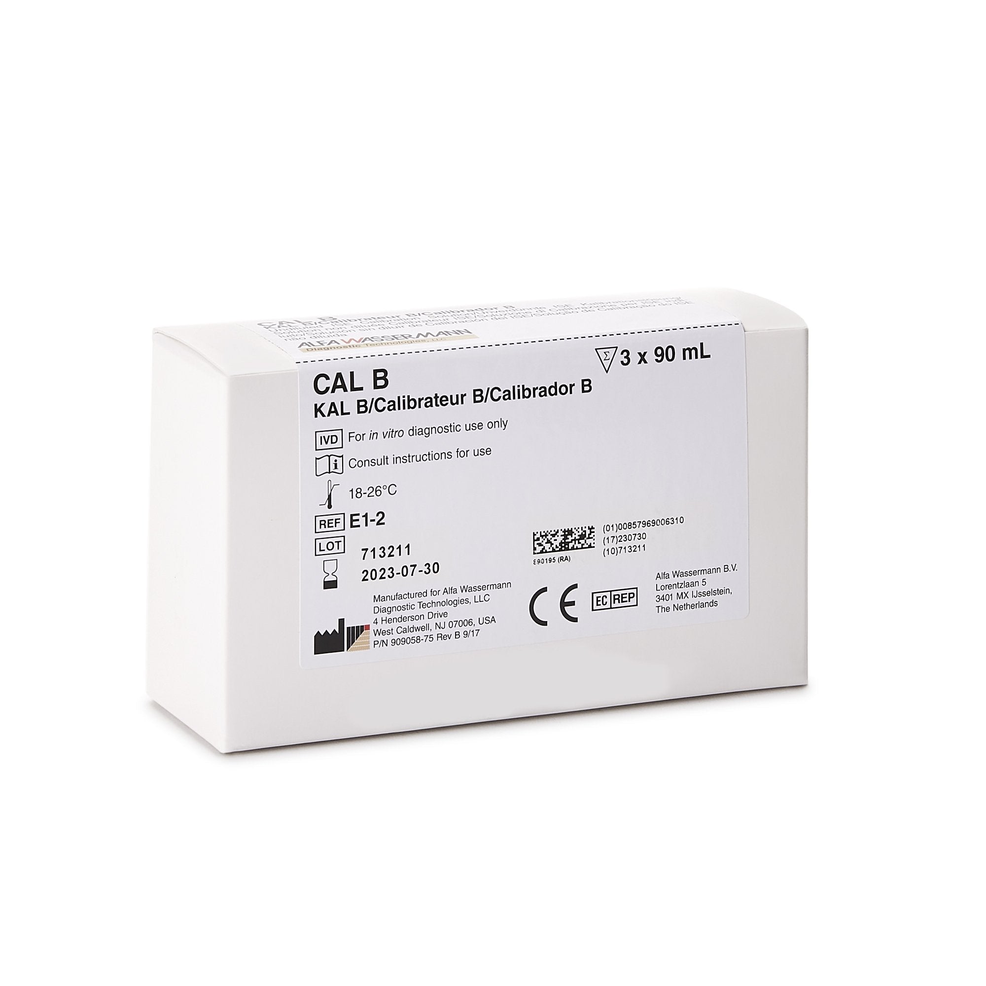 ACE® Calibrator for ACE Analyzer, CAL B test E1-2