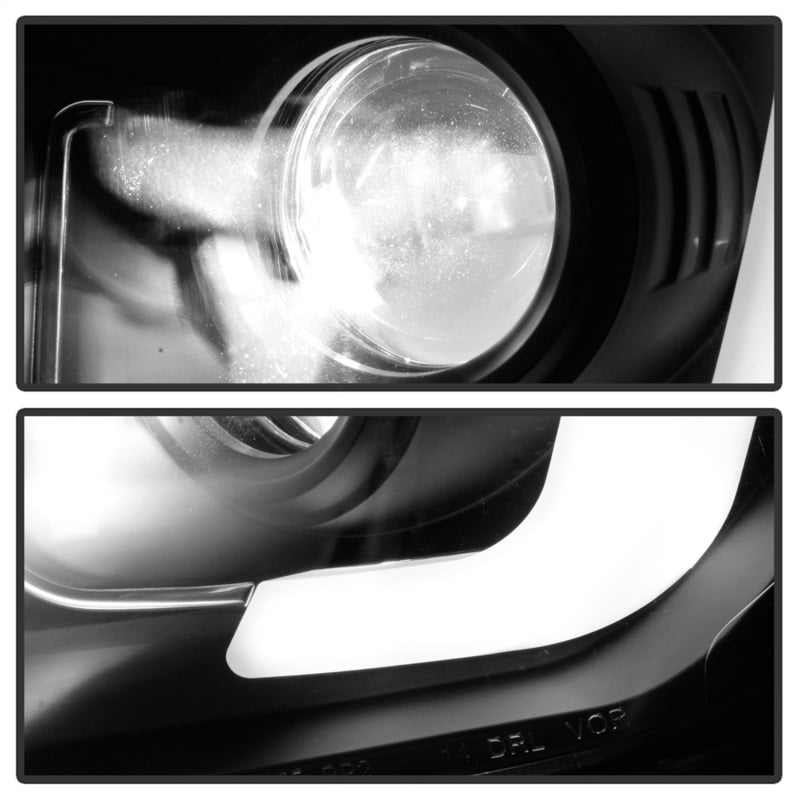 SPYDER 14-17 Toyota Tundra(SR/SR5) Light Bar Projector Headlights - LED - Black PRO-YD-TTU14AP-BK 5088055
