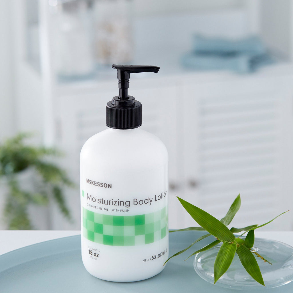 McKesson Cucumber Melon Scent Hand and Body Moisturizer, 18-oz Pump Bottle 53-28007-18