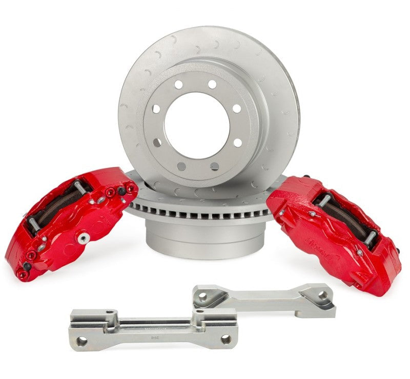 Alcon 2017+ Ford F250/F350 363x38mm Rotors 4 Piston Rear Brake Kit BKR5459P28