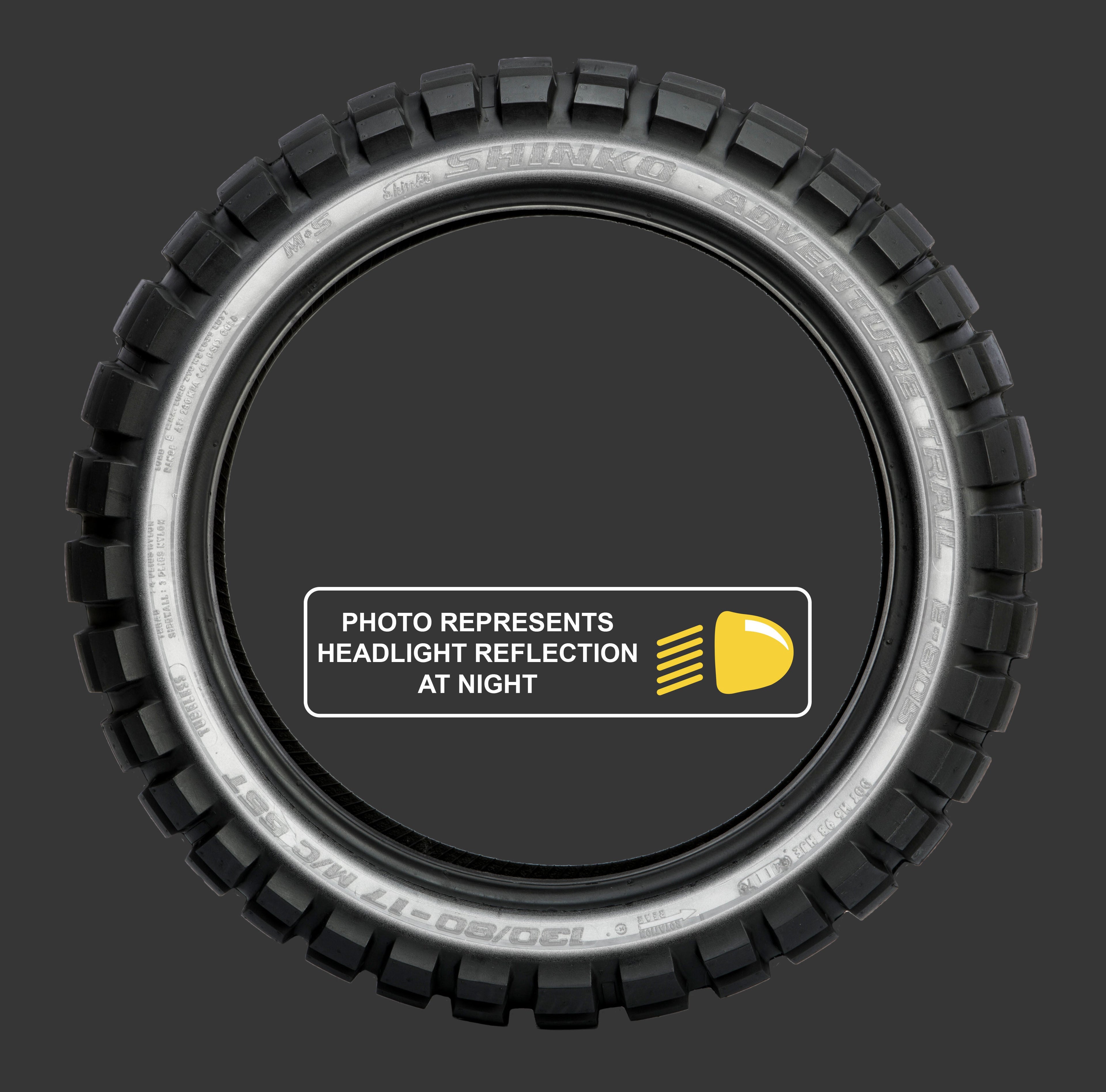 SHINKO, Shinko Tire 805 Dual Sport Rear 150/70B-18 70Q Bias TL with Reflector Sidewall Technology