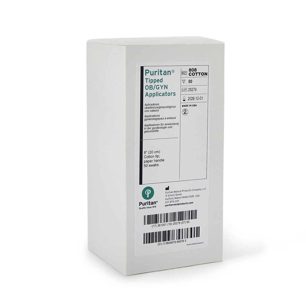 Puritan® OB/GYN Swabstick, 8-Inch Length 808 COTTON