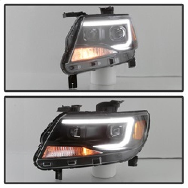 SPYDER xTune Chevy Colorado 15-17 Halogen Only Projector Headlights - DRL - Black PRO-JH-CCO04-LBDRL-BK 9039287