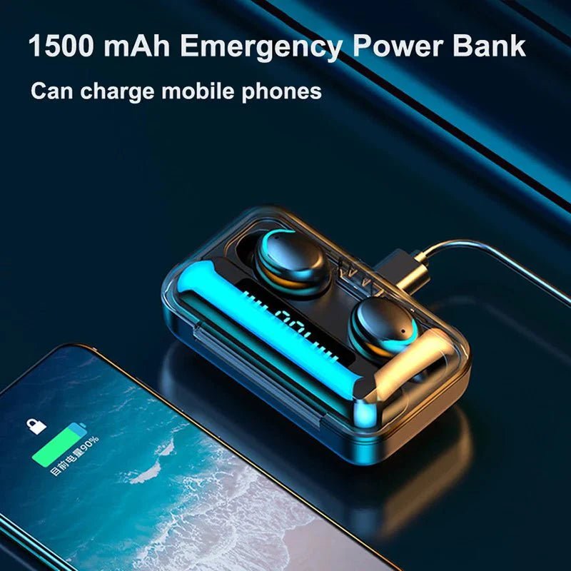 F9 - 5C Wireless Bluetooth Earphones – 9D Stereo, Waterproof, Noise Cancelling - PhishStones Products