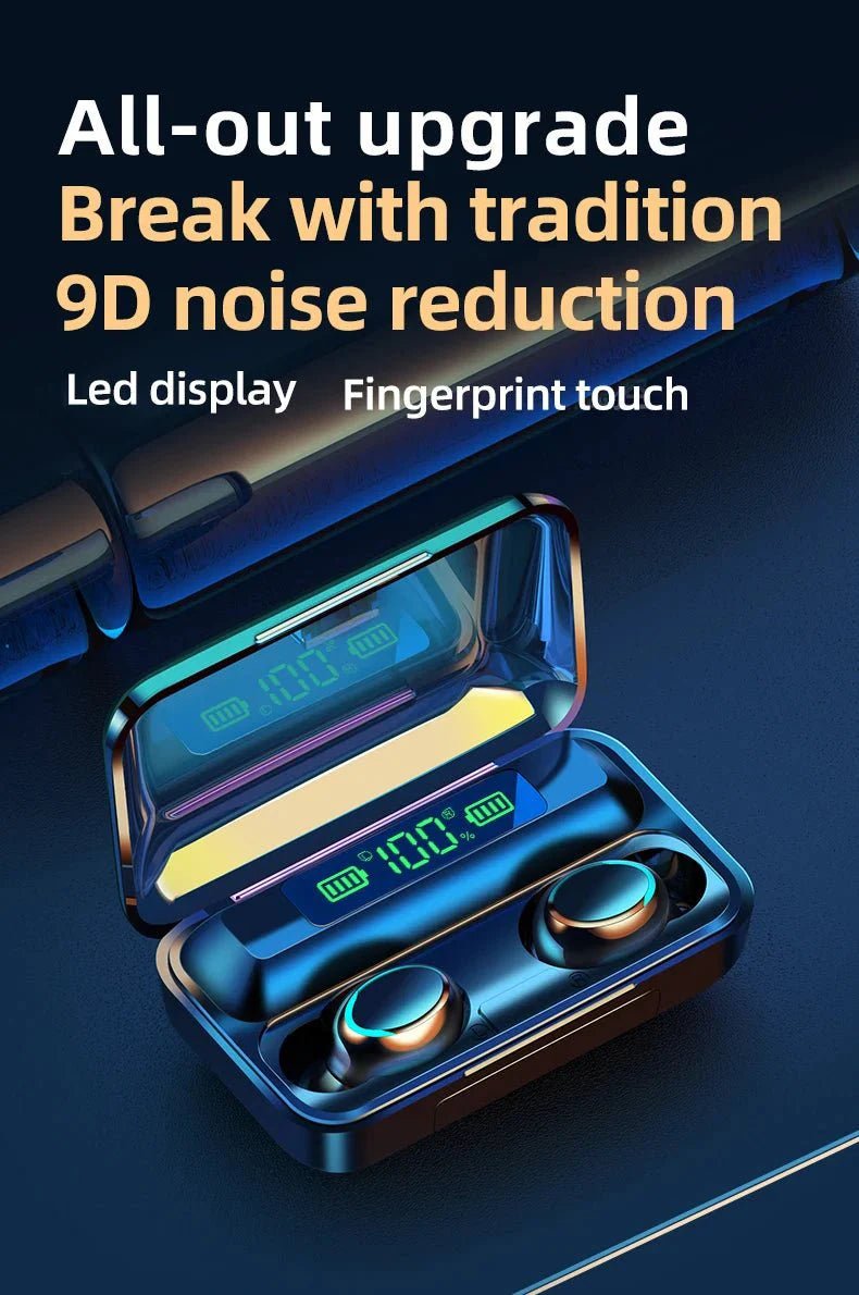 F9 - 5C Wireless Bluetooth Earphones – 9D Stereo, Waterproof, Noise Cancelling - PhishStones Products