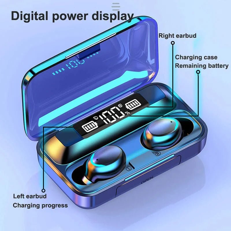F9 - 5C Wireless Bluetooth Earphones – 9D Stereo, Waterproof, Noise Cancelling - PhishStones Products