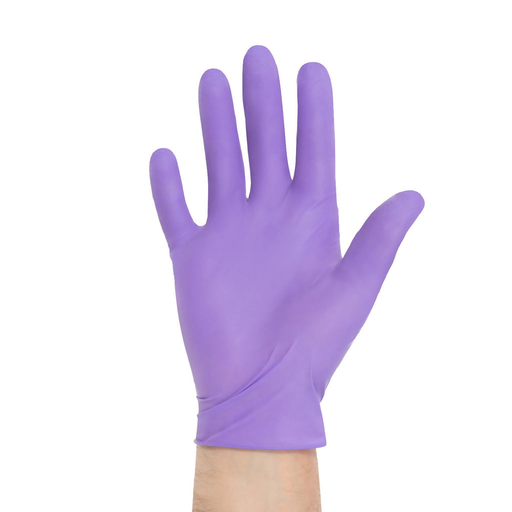 Exam Glove Purple Nitrile® Medium Sterile Pair Nitrile Standard Cuff Length Textured Fingertips Purple Not Rated - 55092