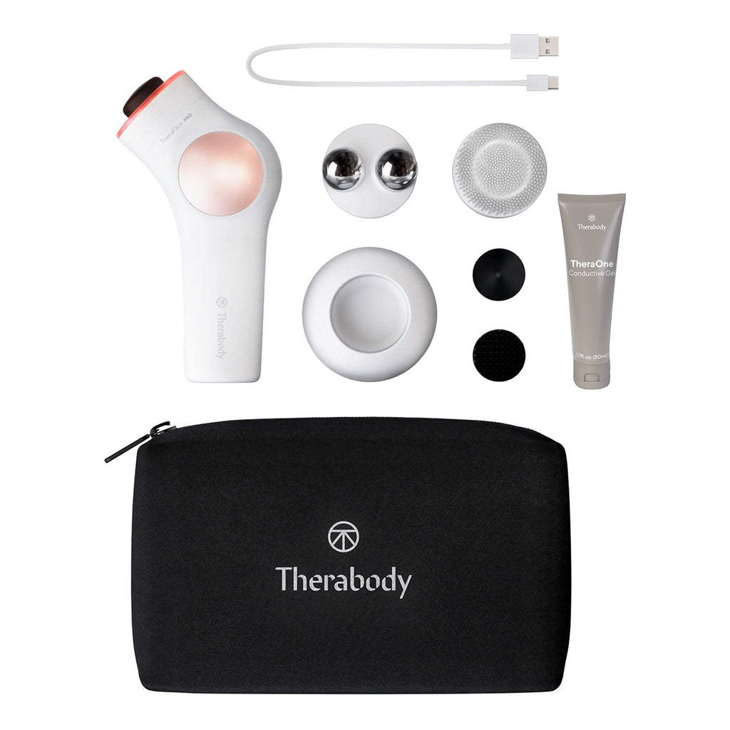 TheraFace Pro Hand-Held Face Massager & Cleanser, White TF02220-01