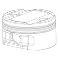 CP-Carrillo Automotive Piston, Each, Cyl: 1, Material ID: 1700 0DF19