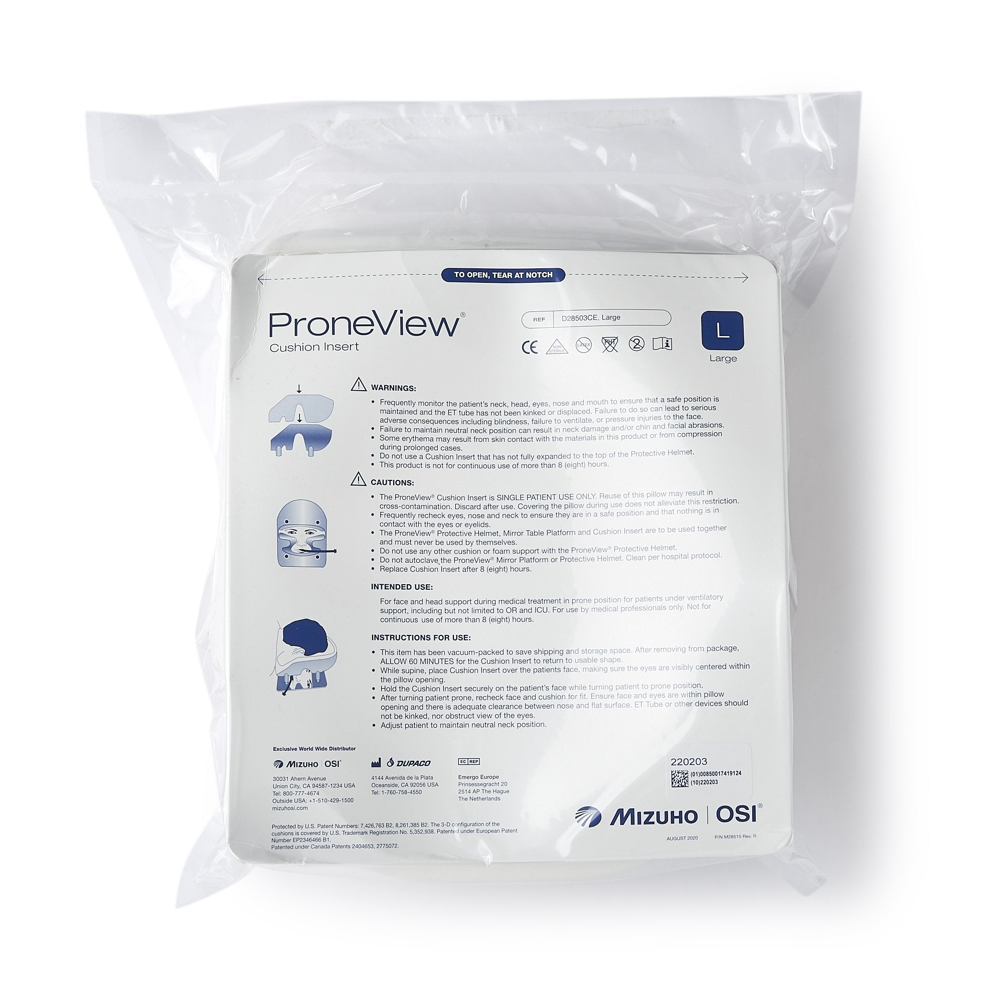 The ProneView® Protective Helmet Cushion Insert, Large D28503CE