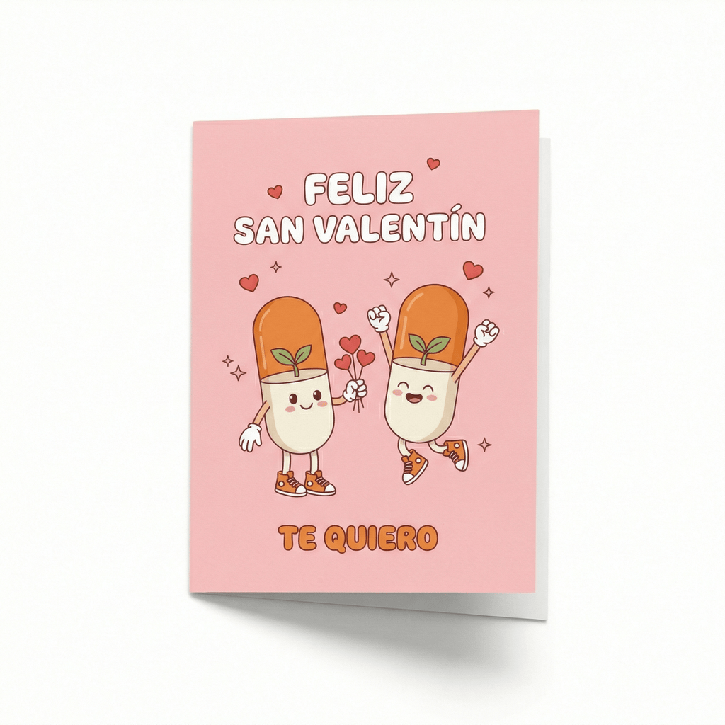 Farmacia Savia Tarjeta de Felicitación Feliz San Valentín Te Quiero (1 unidad) - PhishStones Products