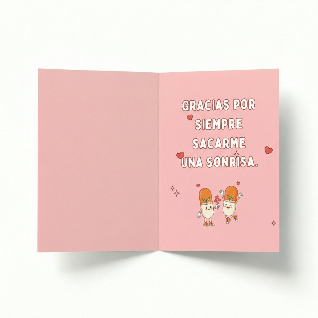 Farmacia Savia Tarjeta de Felicitación Feliz San Valentín Te Quiero (1 unidad) - PhishStones Products