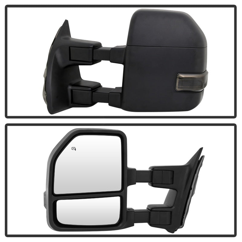 SPYDER xTune 99-07 Ford Super Duty Heated LED Signal Power Mirrors - Smk (Pair) (MIR-FDSD99S-G4-PW-SM-SET) 9943102