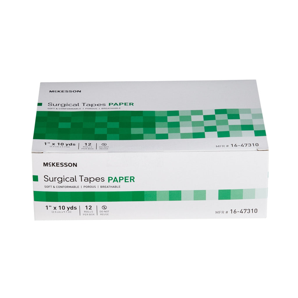 McKesson Paper Medical Tape, 1 Inch x 10 Yard, White 16-47310