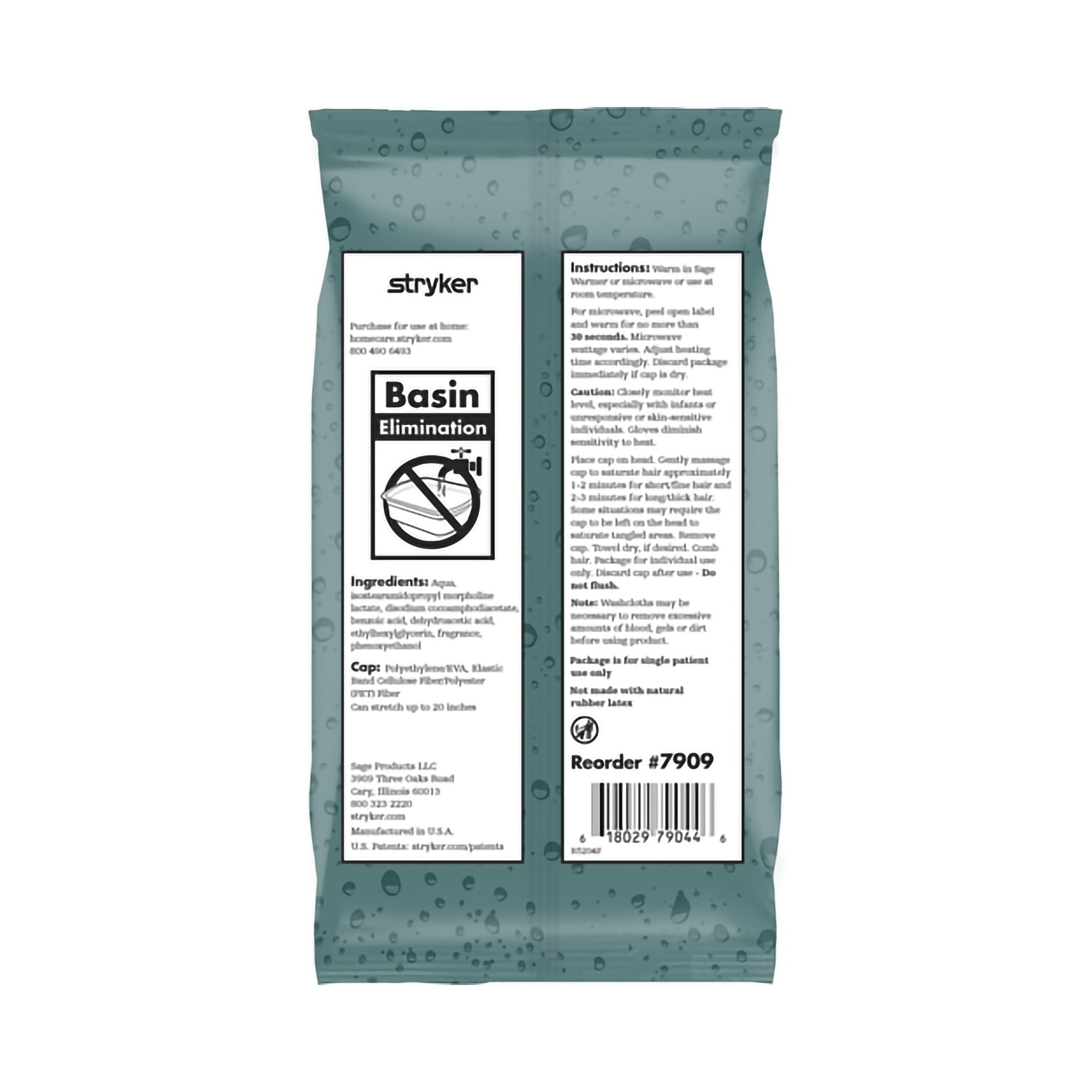 Comfort® Rinse-Free Shampoo Cap, Powder Scent 7909