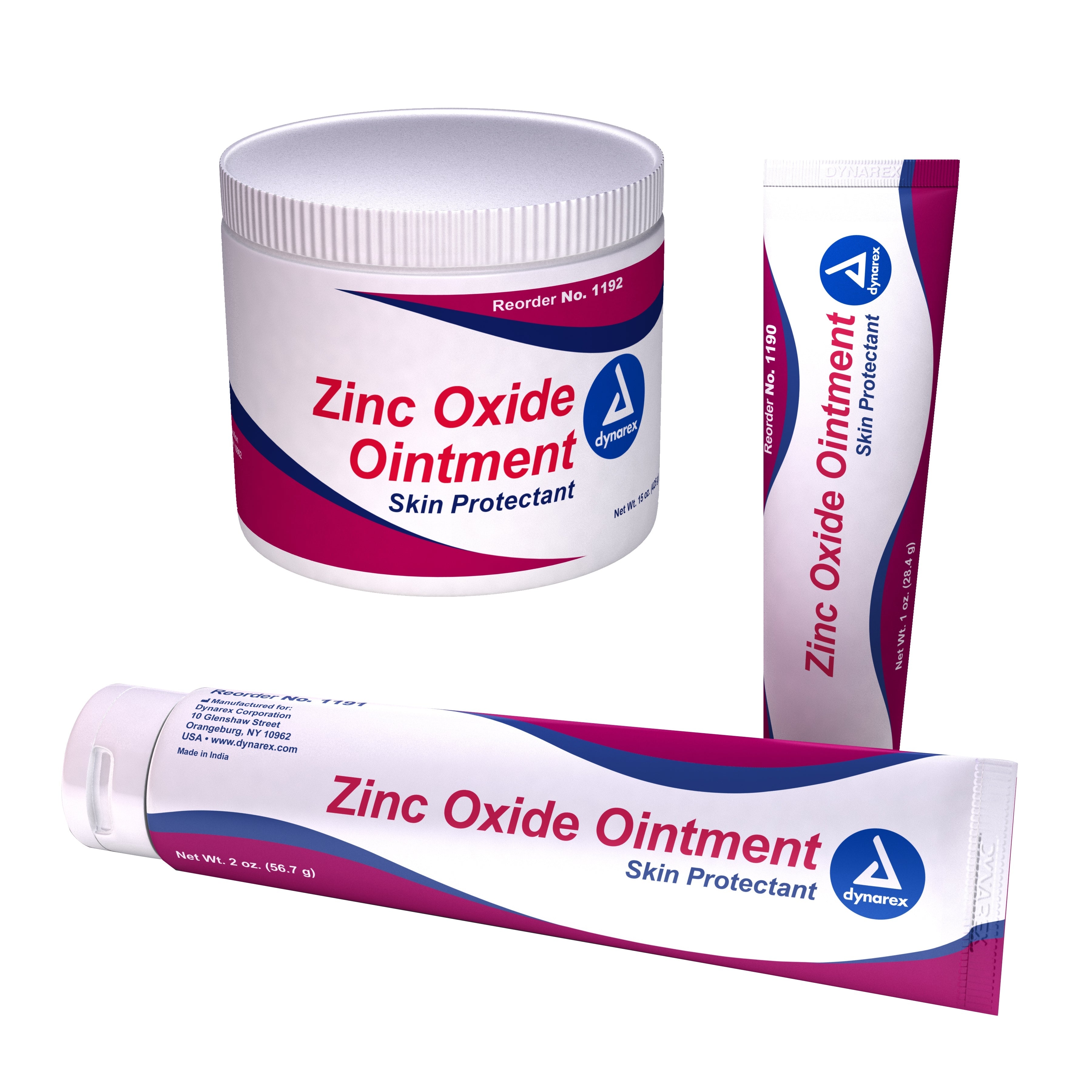 Dynarex Zinc Oxide Skin Protectant, 1 Oz Tube 1190