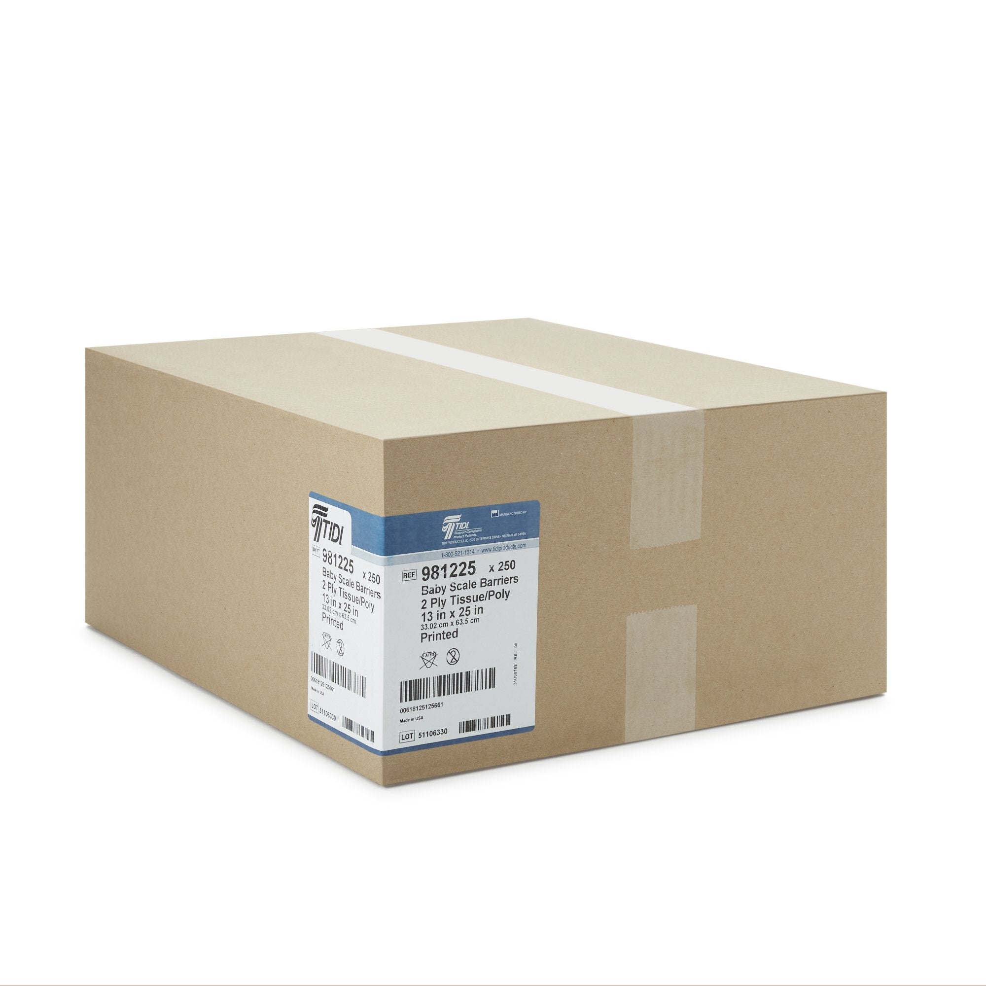 Tidi® Smooth Scale Liner Paper, 13 x 25 Inch, Print (Pins, Bottles & Carriages) 981225