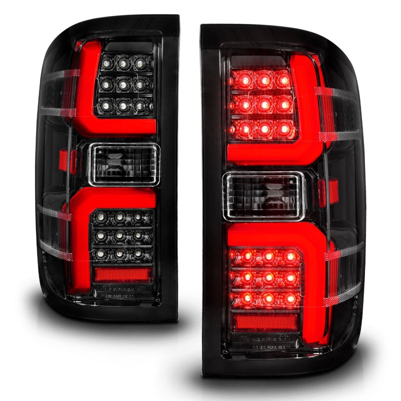 ANZO 15-19 Chevrolet Silverado 2500 HD/3500 HD LED Taillight w/ Sequential Black Housing/Clear Lens 311450