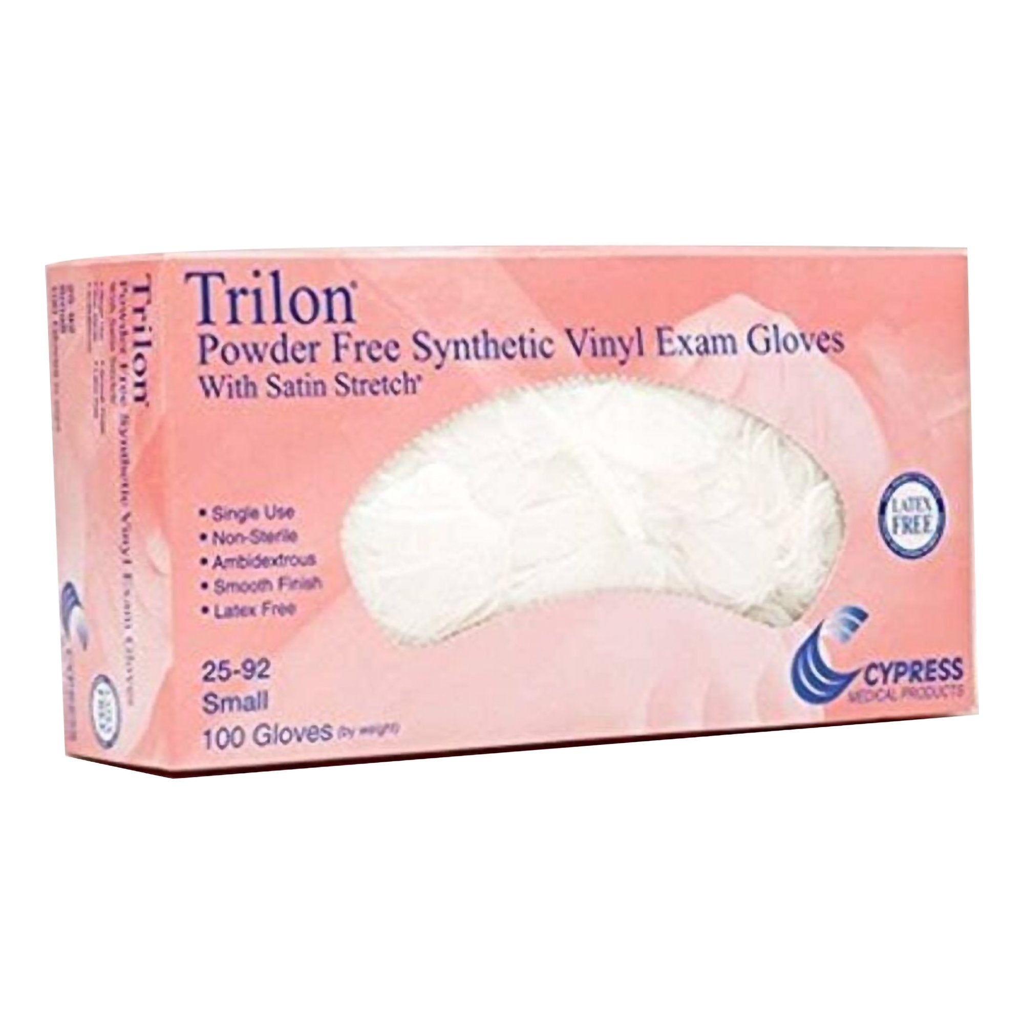 Trilon® Vinyl Exam Glove, Small, Clear 25-92
