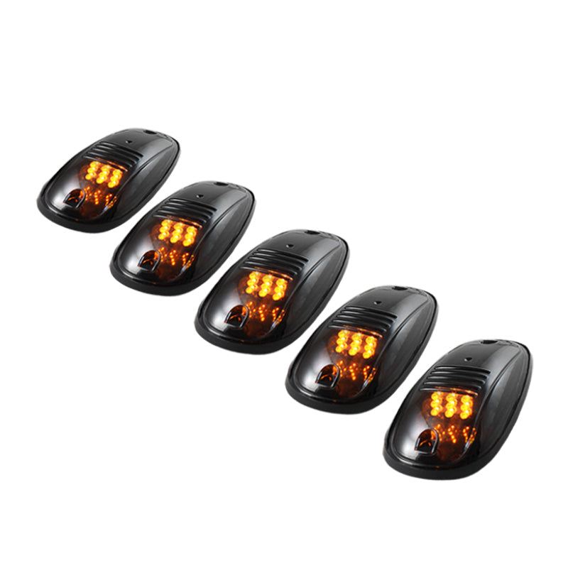 SPYDER Xtune 5 pcs Roof Cab Marker Parking Running Lights Smoked ACC-011 5028198