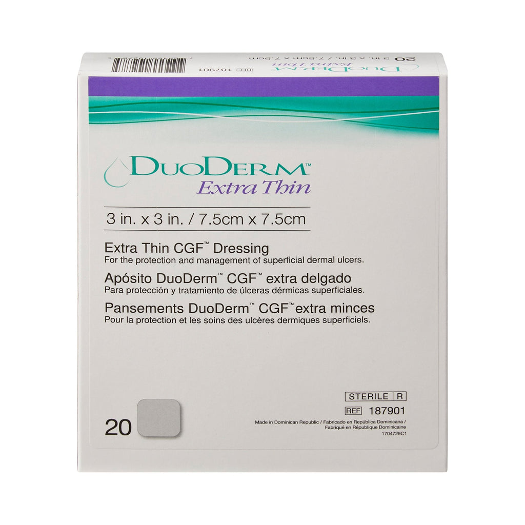 DuoDerm® Extra Thin Hydrocolloid Dressing, 3 x 3 Inch 187901