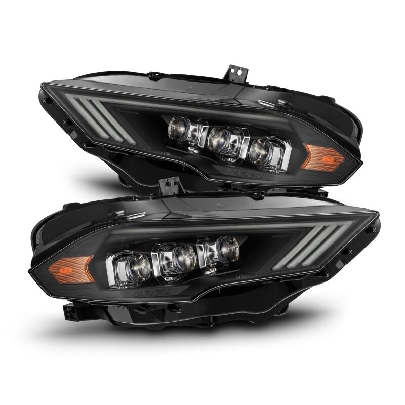 AlphaRex 18-22 Ford Mustang NOVA-Series LED Projector Headlights Black 880258 *Discontinued