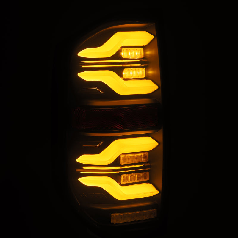 AlphaRex 14-21 Toyota Tundra LUXX LED Taillights Alpha Blk w/Activ Light/Seq Signal 672030 *Discontinued