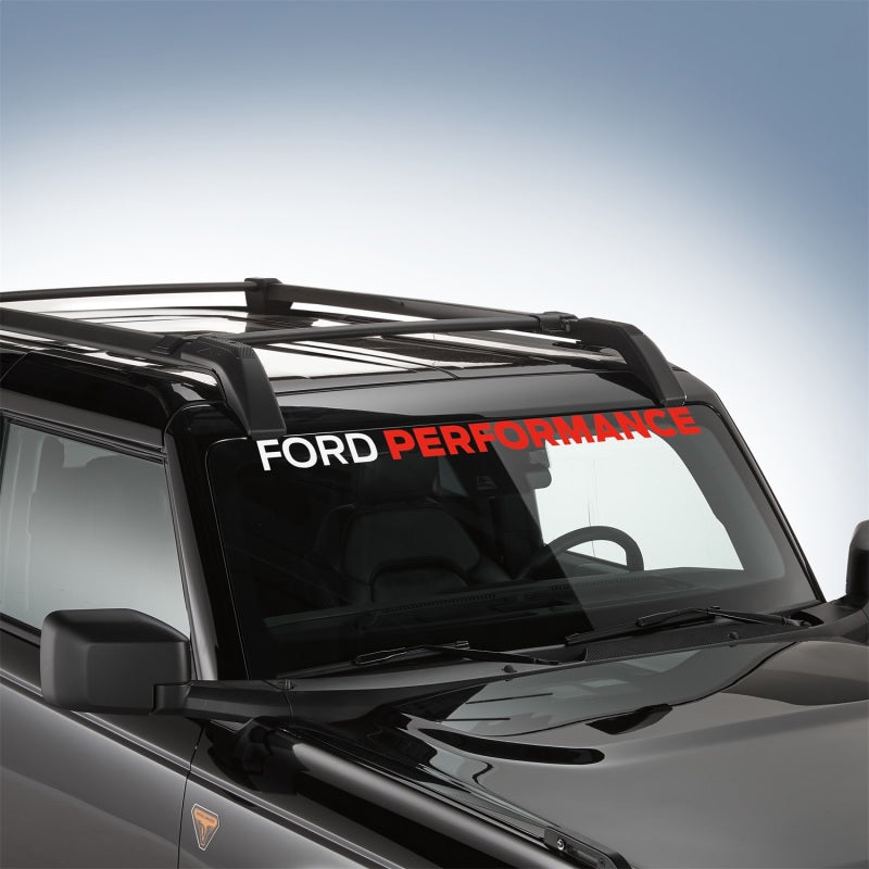 Ford Racing Ford Performance Bronco Windshield Banner - White/Red M-1820-BRR