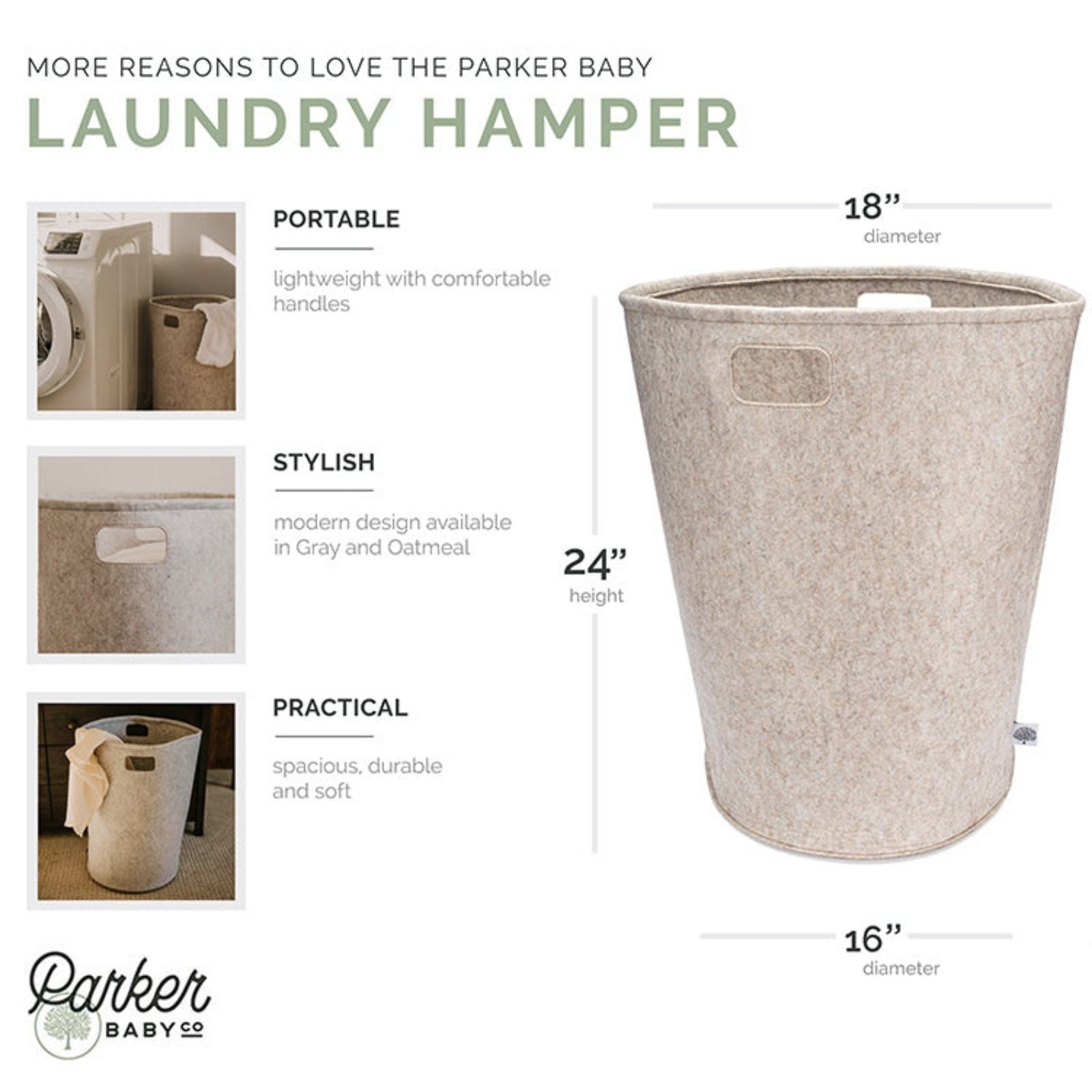 Felt Laundry Hamper - PhishStones Products