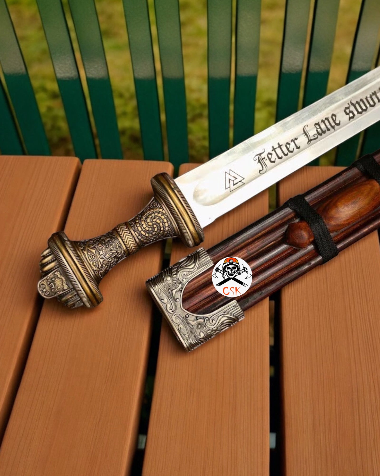 Fetter Lane Sword with Ornate Guard & Scabbard - PhishStones Products