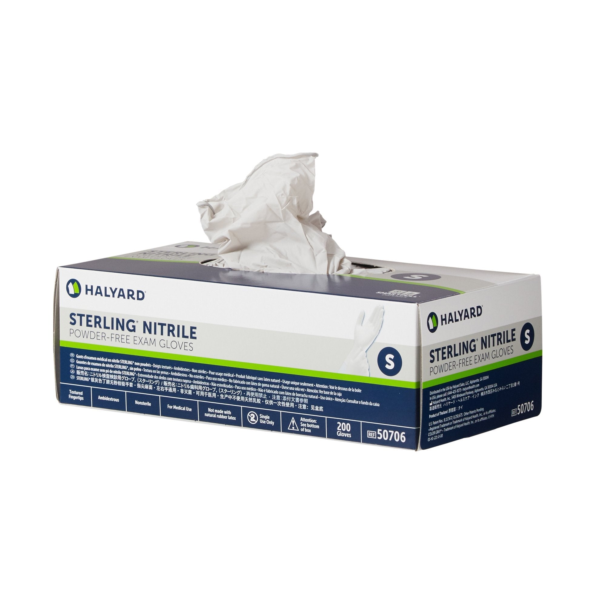 Sterling® Nitrile Exam Glove, Small, Gray 50706