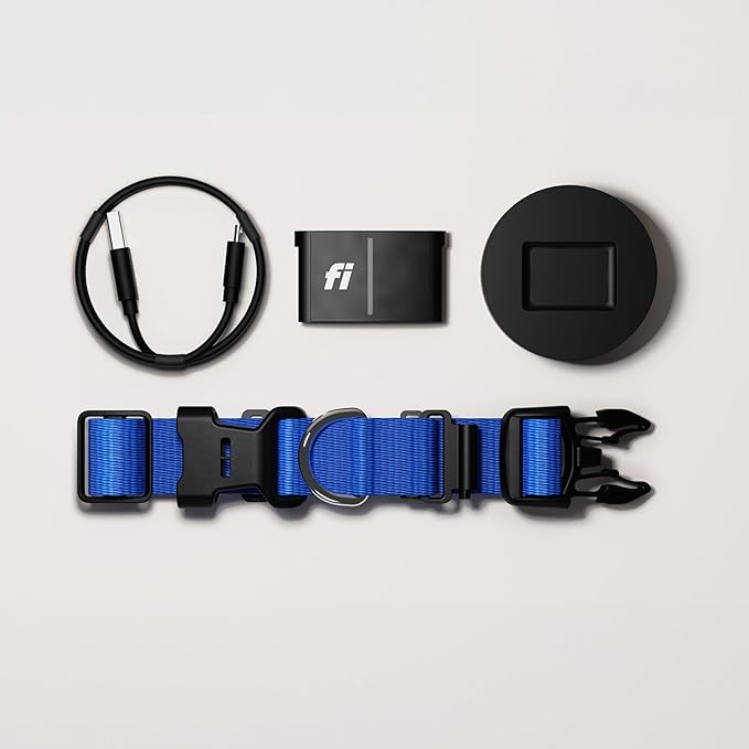 Fi New Series 3+ Smart Dog Tracker Collar – AI GPS for Dogs, Health & Behavior Monitor, Virtual Fence, Escape Alerts, Waterproof, Apple Watch Compatible 12Mo Membership Included - PhishStones Products