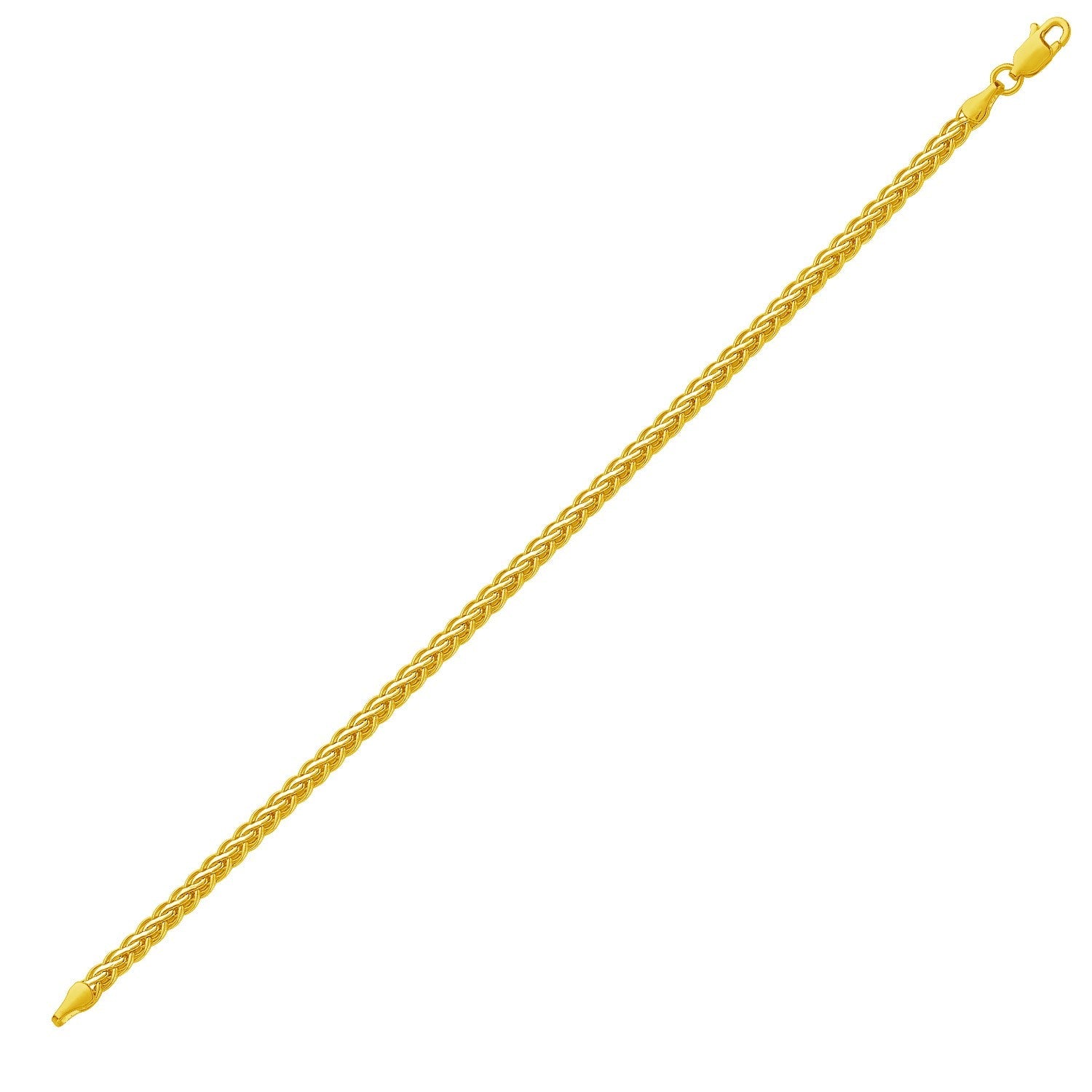Fine Wheat Chain Bracelet in 10k Yellow Gold - PhishStones Products