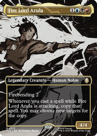 Fire Lord Azula (0313) (Borderless) (TLA - 313) - Avatar: The Last Airbender Foil - PhishStones Products